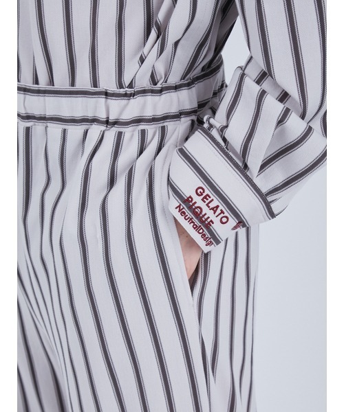 gelato pique（ジェラートピケ）の「【UNISEX】ストライプロングパンツ