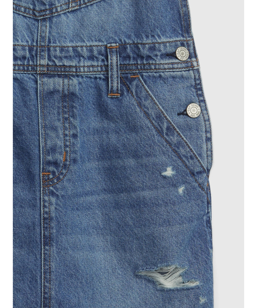 GAP(ギャップ)の「ウォッシュウェル デニムスカートオーバーオール (キッズ)(ジャンパースカート・キッズ・インディゴブルー・110cm/150cm/160cm/120cm/130cm/140cm)」の18枚目の写真