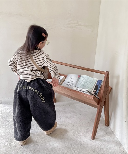 aimoha（アイモハ）の「【aimoha-KIDS-】子供服 モコモコボア裏フリーススウェットパンツ（スウェットパンツ・キッズ・ライトベージュ/ダークグレー・80/90/100/110/120/130）」の5枚目の写真