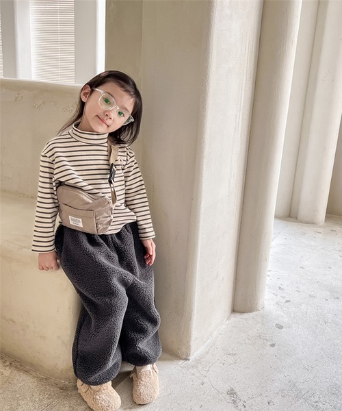 aimoha（アイモハ）の「【aimoha-KIDS-】子供服 モコモコボア裏フリーススウェットパンツ（スウェットパンツ・キッズ・ライトベージュ/ダークグレー・80/90/100/110/120/130）」の10枚目の写真