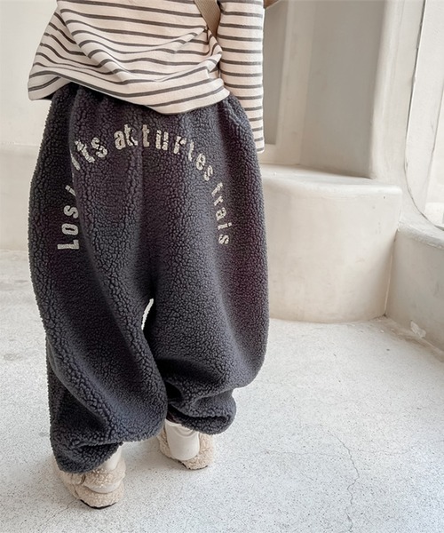 aimoha（アイモハ）の「【aimoha-KIDS-】子供服 モコモコボア裏フリーススウェットパンツ（スウェットパンツ・キッズ・ライトベージュ/ダークグレー・80/90/100/110/120/130）」の13枚目の写真