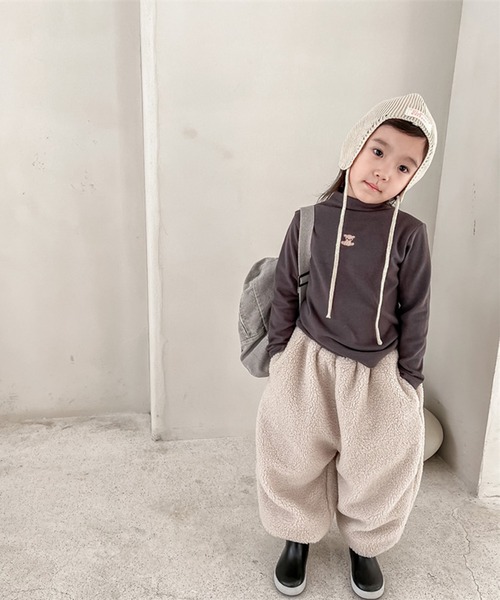 aimoha（アイモハ）の「【aimoha-KIDS-】子供服 モコモコボア裏フリーススウェットパンツ（スウェットパンツ・キッズ・ライトベージュ/ダークグレー・80/90/100/110/120/130）」の18枚目の写真