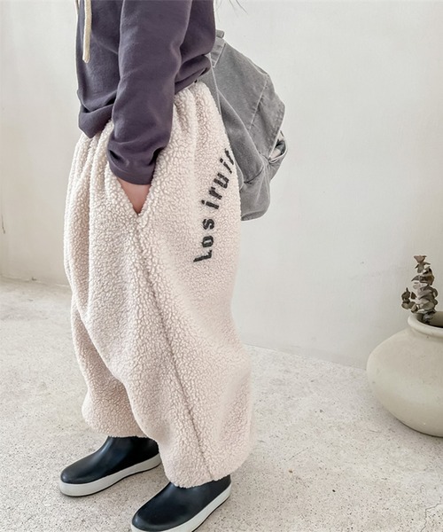 aimoha（アイモハ）の「【aimoha-KIDS-】子供服 モコモコボア裏フリーススウェットパンツ（スウェットパンツ・キッズ・ライトベージュ/ダークグレー・80/90/100/110/120/130）」の20枚目の写真
