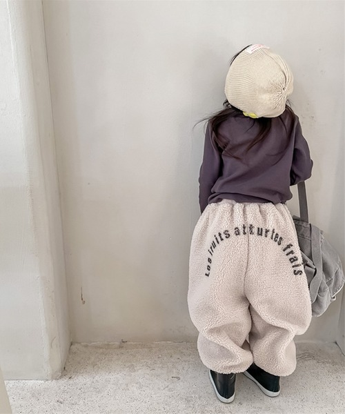 aimoha（アイモハ）の「【aimoha-KIDS-】子供服 モコモコボア裏フリーススウェットパンツ（スウェットパンツ・キッズ・ライトベージュ/ダークグレー・80/90/100/110/120/130）」の22枚目の写真