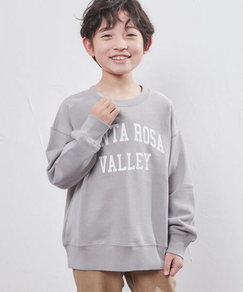 coen(コーエン)の「USAコットンCVC裏毛バイオカレッジプルオーバー(スウェット・キッズ・グレー/ネイビー/ナチュラル・140/100/150/120/110/130)」の4枚目の写真