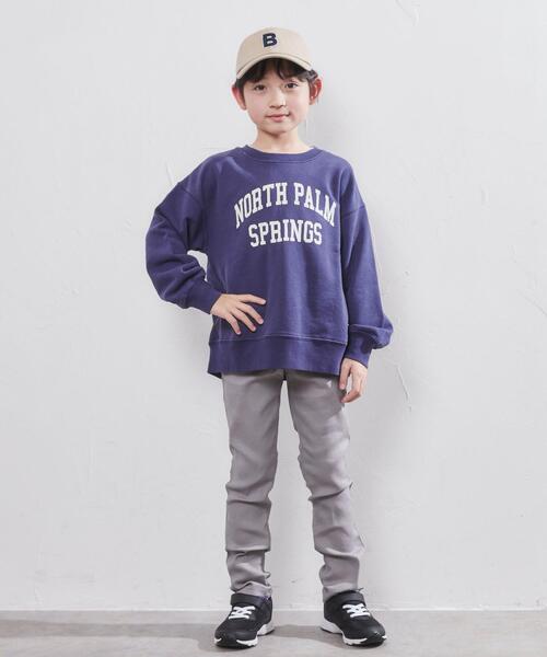 coen(コーエン)の「USAコットンCVC裏毛バイオカレッジプルオーバー(スウェット・キッズ・グレー/ネイビー/ナチュラル・140/100/150/120/110/130)」の5枚目の写真