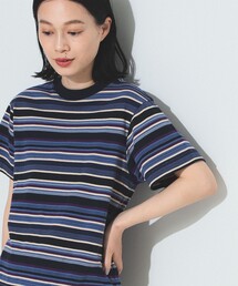 BEAMS BOY | BEAMS BOY /ボーイ マルチボーダー クルーネック Tシャツ 23SS(Tシャツ/カットソー)