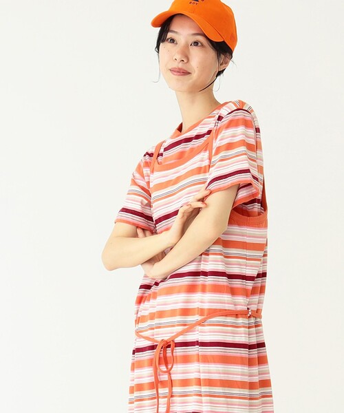 BEAMSBOY/ボーイマルチボーダークルーネックTシャツ23SS