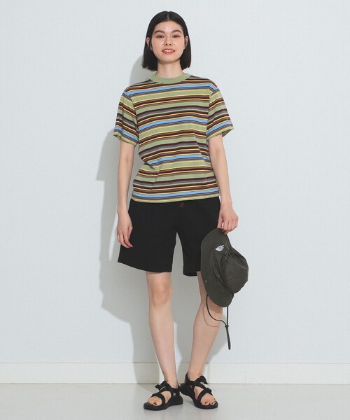 BEAMSBOY/ボーイマルチボーダークルーネックTシャツ23SS