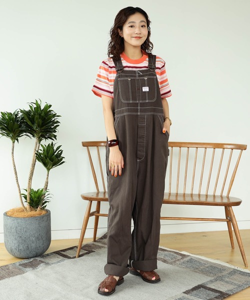 BEAMS BOY（ビームスボーイ）の「BEAMS BOY /ボーイ マルチボーダー クルーネック Tシャツ 23SS（Tシャツ/カットソー・レディース・ネイビー/オレンジ/グリーン・ONE SIZE）」の4枚目の写真