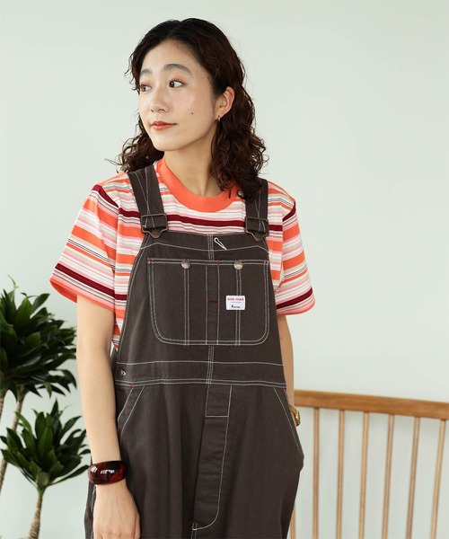 BEAMS BOY（ビームスボーイ）の「BEAMS BOY /ボーイ マルチボーダー クルーネック Tシャツ 23SS（Tシャツ/カットソー・レディース・ネイビー/オレンジ/グリーン・ONE SIZE）」の9枚目の写真