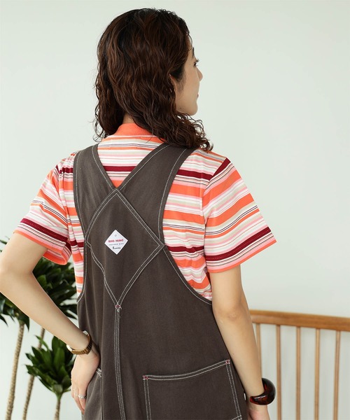 BEAMS BOY（ビームスボーイ）の「BEAMS BOY /ボーイ マルチボーダー クルーネック Tシャツ 23SS（Tシャツ/カットソー・レディース・ネイビー/オレンジ/グリーン・ONE SIZE）」の14枚目の写真