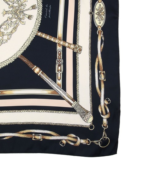 ROPE' PICNIC（ロペピクニック）の「リング付きビンテージライク柄リサイクルポリエステルスカーフ（バンダナ/スカーフ・レディース・ラベンダー/ネイビー/ブルー系その他4・FREE）」の7枚目の写真