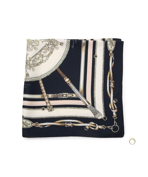 ROPE' PICNIC（ロペピクニック）の「リング付きビンテージライク柄リサイクルポリエステルスカーフ（バンダナ/スカーフ・レディース・ラベンダー/ネイビー/ブルー系その他4・FREE）」の9枚目の写真