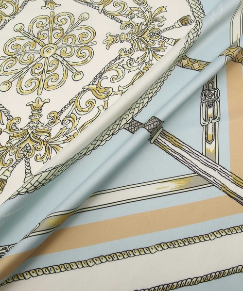 ROPE' PICNIC（ロペピクニック）の「リング付きビンテージライク柄リサイクルポリエステルスカーフ（バンダナ/スカーフ・レディース・ラベンダー/ネイビー/ブルー系その他4・FREE）」の13枚目の写真