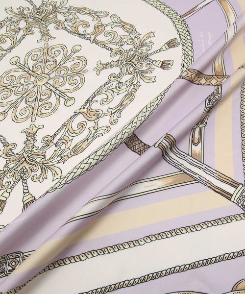 ROPE' PICNIC（ロペピクニック）の「リング付きビンテージライク柄リサイクルポリエステルスカーフ（バンダナ/スカーフ・レディース・ラベンダー/ネイビー/ブルー系その他4・FREE）」の14枚目の写真