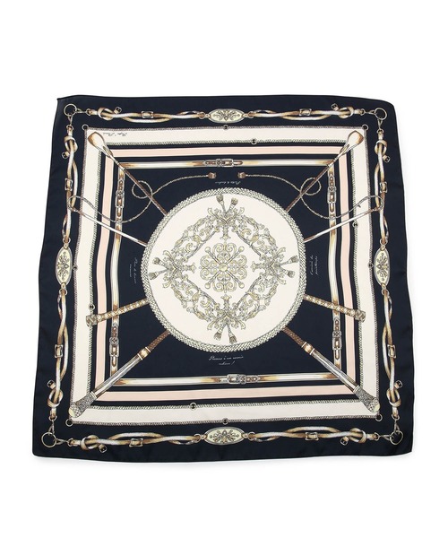 ROPE' PICNIC（ロペピクニック）の「リング付きビンテージライク柄リサイクルポリエステルスカーフ（バンダナ/スカーフ・レディース・ラベンダー/ネイビー/ブルー系その他4・FREE）」の17枚目の写真