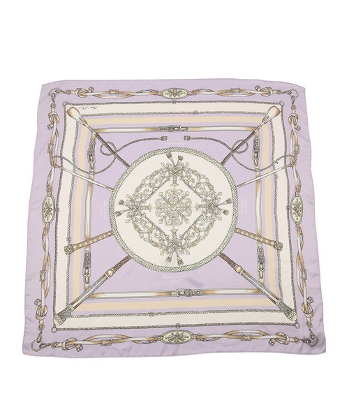 ROPE' PICNIC（ロペピクニック）の「リング付きビンテージライク柄リサイクルポリエステルスカーフ（バンダナ/スカーフ・レディース・ラベンダー/ネイビー/ブルー系その他4・FREE）」の19枚目の写真