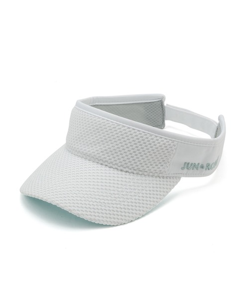 JUN&ROPE'（ジュンアンドロペ）の「チェッカーレース配色コンビバイザー（サンバイザー・レディース・ホワイト系その他/ブラック/ホワイト・FREE）」の6枚目の写真