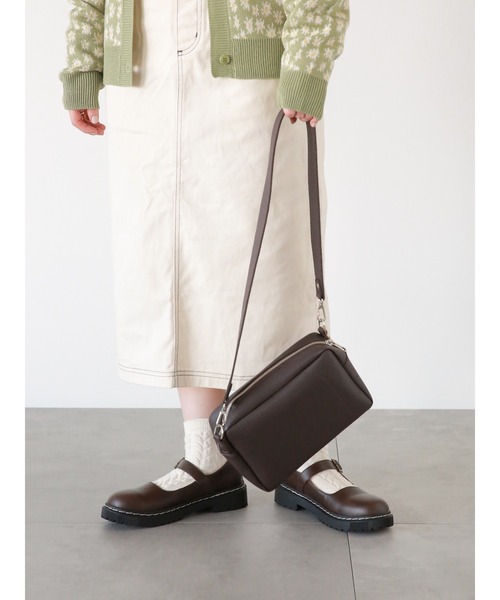 ehka sopo（エヘカソポ）の「ワイドベルトショルダーバッグ（ハンドバッグ・レディース・オフホワイト/ベージュ/ブラウン・ﾌﾘ-）」の7枚目の写真