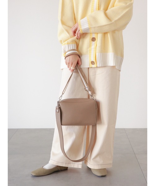 ehka sopo（エヘカソポ）の「ワイドベルトショルダーバッグ（ハンドバッグ・レディース・オフホワイト/ベージュ/ブラウン・ﾌﾘ-）」の21枚目の写真