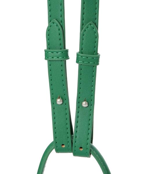 Lugnoncure(ルノンキュール)の「ミニショルダーバッグ(ハンドバッグ・レディース・グリーン/ブラック/オフホワイト・フリ-)」の21枚目の写真