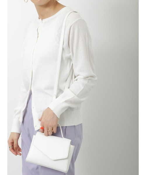 Lugnoncure(ルノンキュール)の「ミニショルダーバッグ(ハンドバッグ・レディース・グリーン/ブラック/オフホワイト・フリ-)」の1枚目の写真