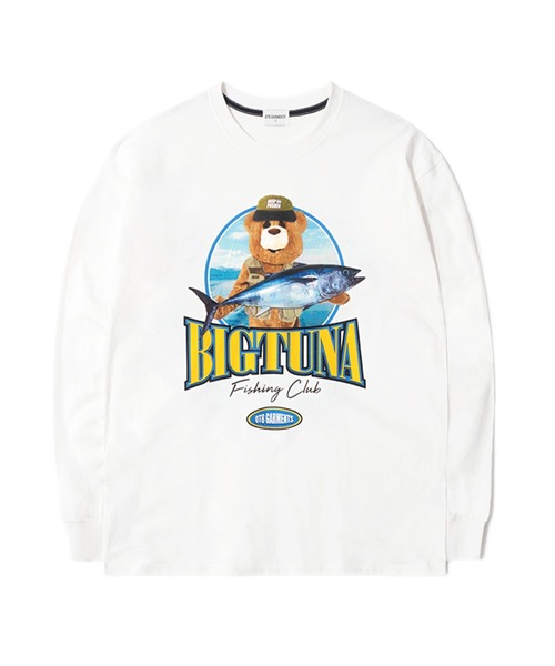 QT8（キューティーエイト）の「QT8 GARMENTS/Big Tuna LS 2170449（Tシャツ/カットソー・メンズ・ブラック/グリーン/アイボリー・MEDIUM/LARGE/X-LARGE）」の2枚目の写真