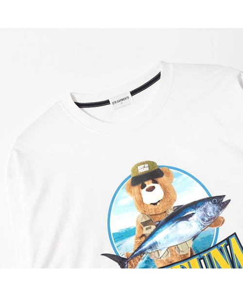 QT8（キューティーエイト）の「QT8 GARMENTS/Big Tuna LS 2170449（Tシャツ/カットソー・メンズ・ブラック/グリーン/アイボリー・MEDIUM/LARGE/X-LARGE）」の13枚目の写真