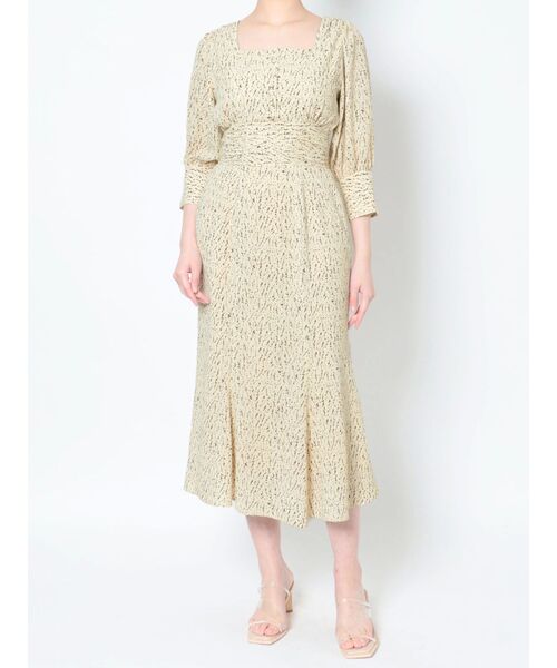 LAGUNAMOON(ラグナムーン)の「バイカラーパターンスクエアネックワンピース(ワンピース・レディース・ブラック/クリーム・SMALL/MEDIUM)」の13枚目の写真