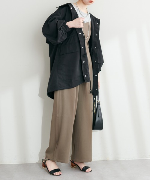 natural couture（ナチュラルクチュール）の「スタンドカラーボリュームマンパ（ブルゾン・レディース・カーキ/ブラック/アイボリー・FREE）」の15枚目の写真