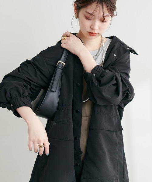 natural couture（ナチュラルクチュール）の「スタンドカラーボリュームマンパ（ブルゾン・レディース・カーキ/ブラック/アイボリー・FREE）」の12枚目の写真