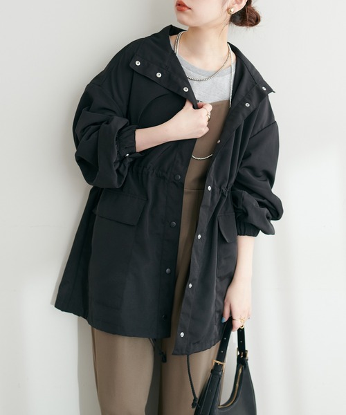 natural couture（ナチュラルクチュール）の「スタンドカラーボリュームマンパ（ブルゾン・レディース・カーキ/ブラック/アイボリー・FREE）」の13枚目の写真