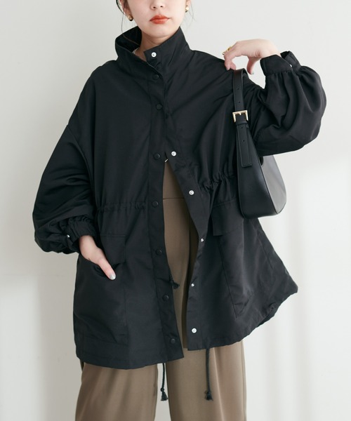 natural couture（ナチュラルクチュール）の「スタンドカラーボリュームマンパ（ブルゾン・レディース・カーキ/ブラック/アイボリー・FREE）」の11枚目の写真