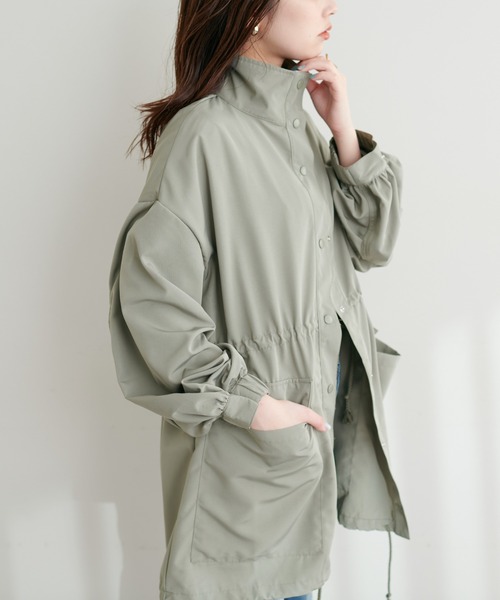 natural couture（ナチュラルクチュール）の「スタンドカラーボリュームマンパ（ブルゾン・レディース・カーキ/ブラック/アイボリー・FREE）」の17枚目の写真