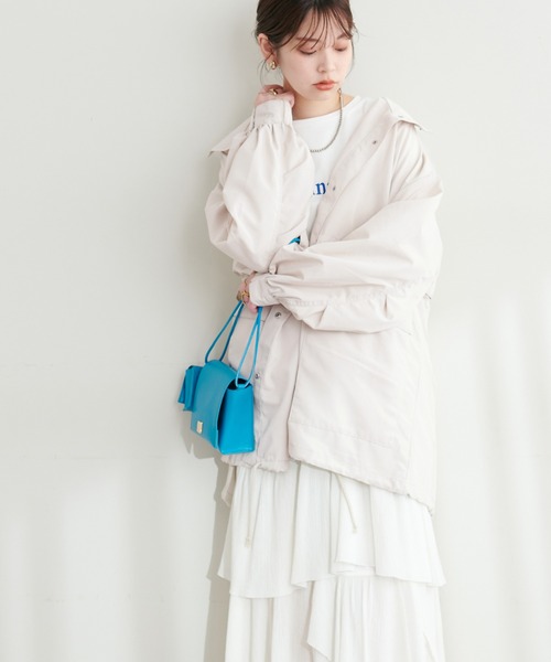 natural couture（ナチュラルクチュール）の「スタンドカラーボリュームマンパ（ブルゾン・レディース・カーキ/ブラック/アイボリー・FREE）」の9枚目の写真