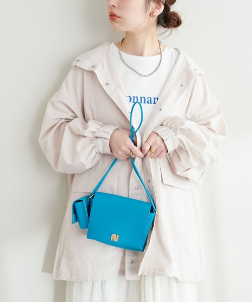 natural couture（ナチュラルクチュール）の「スタンドカラーボリュームマンパ（ブルゾン・レディース・カーキ/ブラック/アイボリー・FREE）」の8枚目の写真