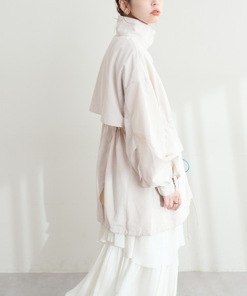 natural couture（ナチュラルクチュール）の「スタンドカラーボリュームマンパ（ブルゾン・レディース・カーキ/ブラック/アイボリー・FREE）」の6枚目の写真