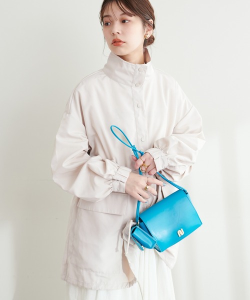 natural couture（ナチュラルクチュール）の「スタンドカラーボリュームマンパ（ブルゾン・レディース・カーキ/ブラック/アイボリー・FREE）」の5枚目の写真