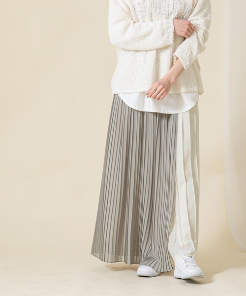 Risley（リズレー）の「ラッププリーツパンツ（その他パンツ・レディース・グレー×ホワイト・FREE）」の11枚目の写真