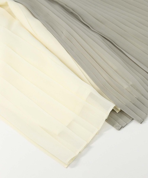 Risley（リズレー）の「ラッププリーツパンツ（その他パンツ・レディース・グレー×ホワイト・FREE）」の16枚目の写真