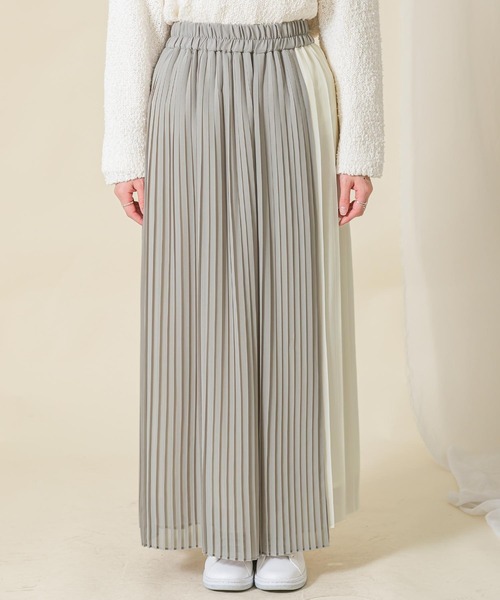 Risley（リズレー）の「ラッププリーツパンツ（その他パンツ・レディース・グレー×ホワイト・FREE）」の12枚目の写真