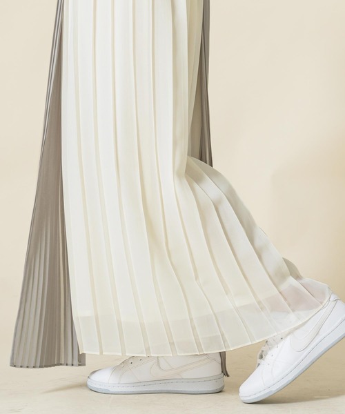 Risley（リズレー）の「ラッププリーツパンツ（その他パンツ・レディース・グレー×ホワイト・FREE）」の15枚目の写真