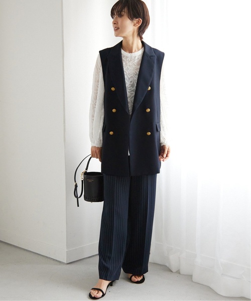 今季　完売品　relume ハイネックジップベスト　ネイビー 今季 完売品 relume ハイネックジップベスト ネイビー