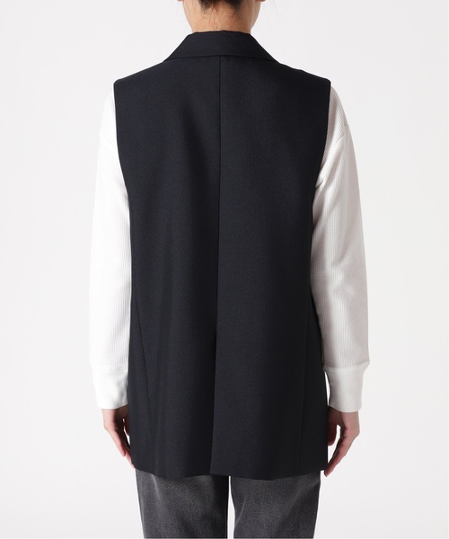 ジャーナルスタンダード　レリューム ギャバ　ネイビー　ジレ JOURNAL STANDARD relume ベスト T/Wギャバネイビージレ