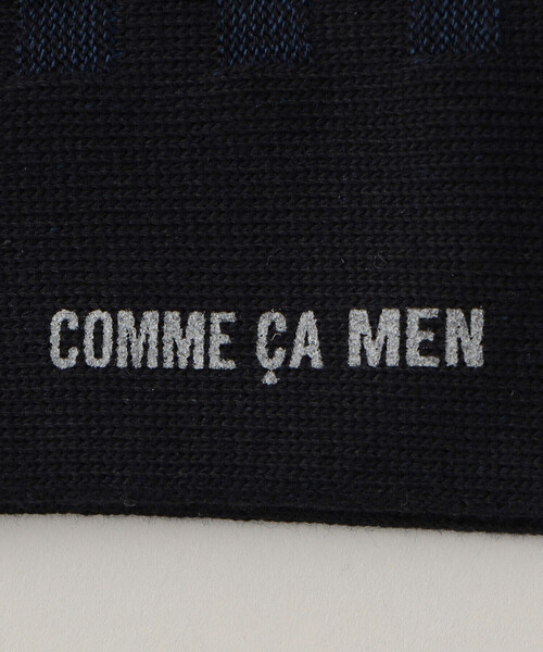 COMME CA MEN(コムサメン)の「ジャカード市松柄 クルーソックス(ソックス/靴下・メンズ・ブラウン/ブラック/ネイビー/ホワイト/グリーン/ブルー・27.0cm)」の9枚目の写真