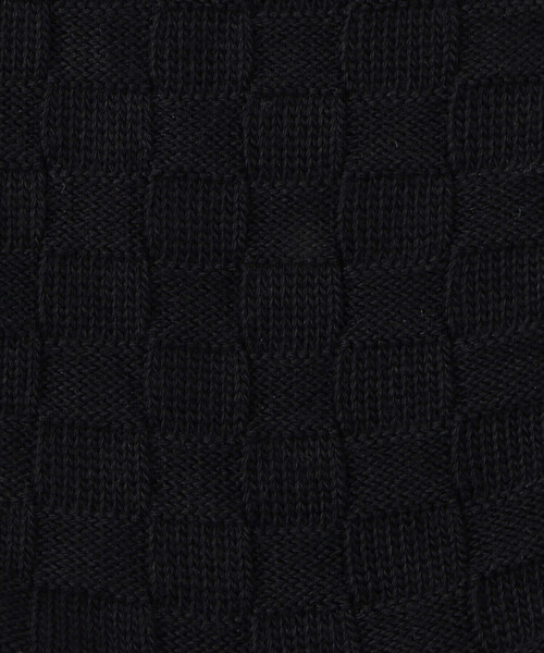 COMME CA MEN(コムサメン)の「ジャカード市松柄 クルーソックス(ソックス/靴下・メンズ・ブラウン/ブラック/ネイビー/ホワイト/グリーン/ブルー・27.0cm)」の11枚目の写真