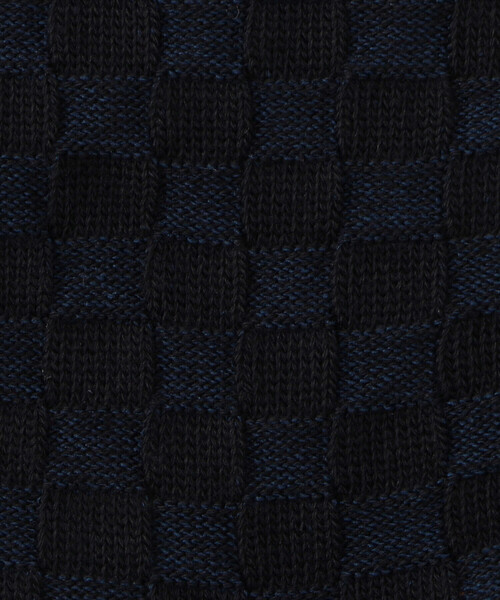 COMME CA MEN(コムサメン)の「ジャカード市松柄 クルーソックス(ソックス/靴下・メンズ・ブラウン/ブラック/ネイビー/ホワイト/グリーン/ブルー・27.0cm)」の12枚目の写真