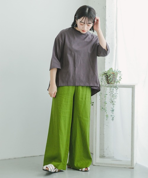 ITEMS URBANRESEARCH（アイテムズ アーバンリサーチ）の「バックギャザーTシャツ（Tシャツ/カットソー・レディース・チャコールグレー/ホワイト/ブラック/グレー系その他・FREE）」の10枚目の写真
