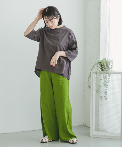 ITEMS URBANRESEARCH（アイテムズ アーバンリサーチ）の「バックギャザーTシャツ（Tシャツ/カットソー・レディース・チャコールグレー/ホワイト/ブラック/グレー系その他・FREE）」の11枚目の写真